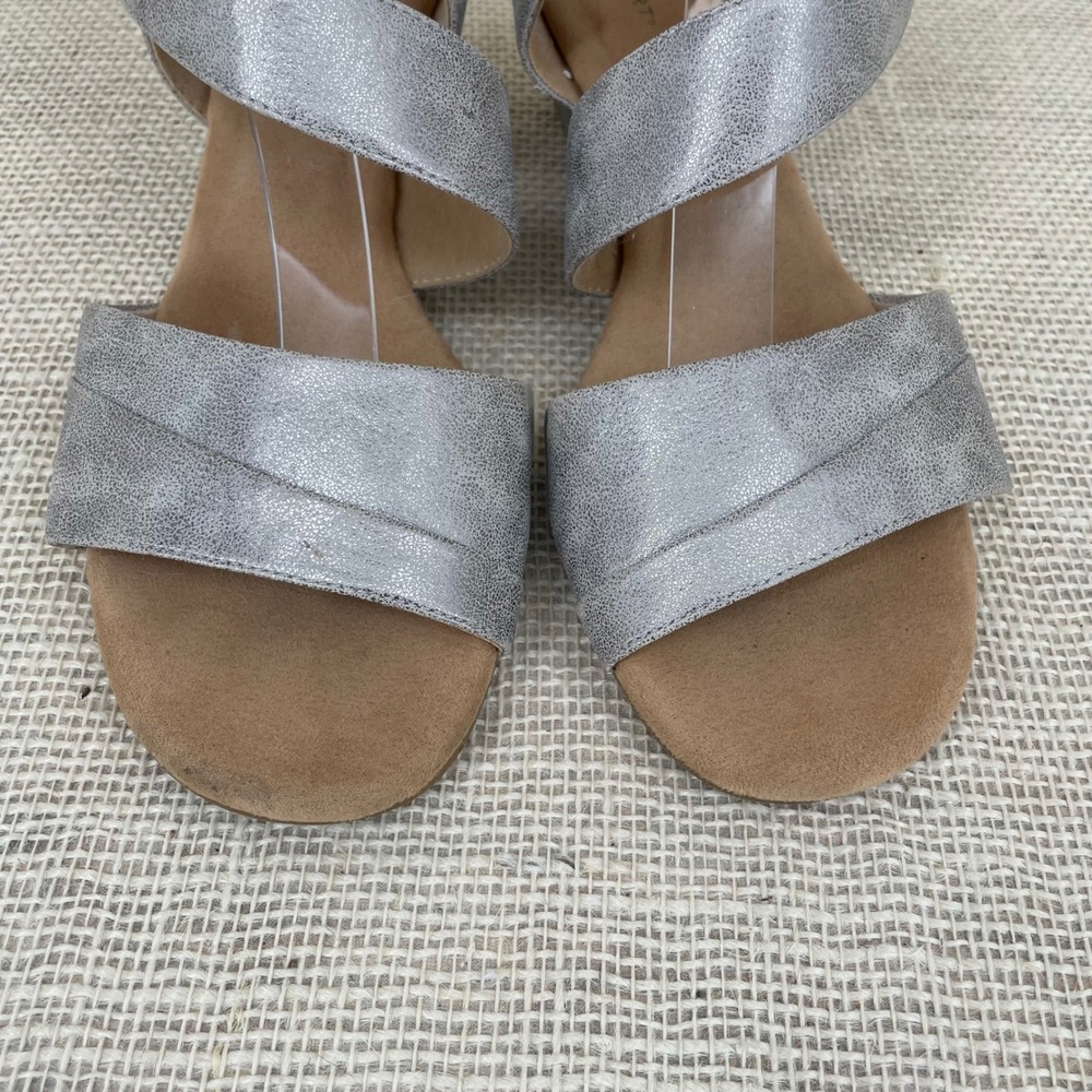Rockport Briah Perf Sling Silver Metallic Wedge Sandals CH5113‎ Womens 7.5 M - Picture 8 of 11